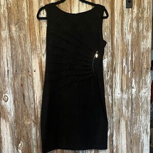 EUC IVANKA TRUMP BLACK KNIT MIDI DRESS, size 10